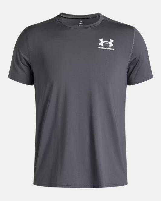 HeatGear® Fitted Men's Short Sleeve - Castlerock / White