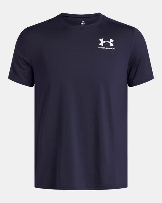 HeatGear® Fitted Men's Short Sleeve - Midnight Navy / White