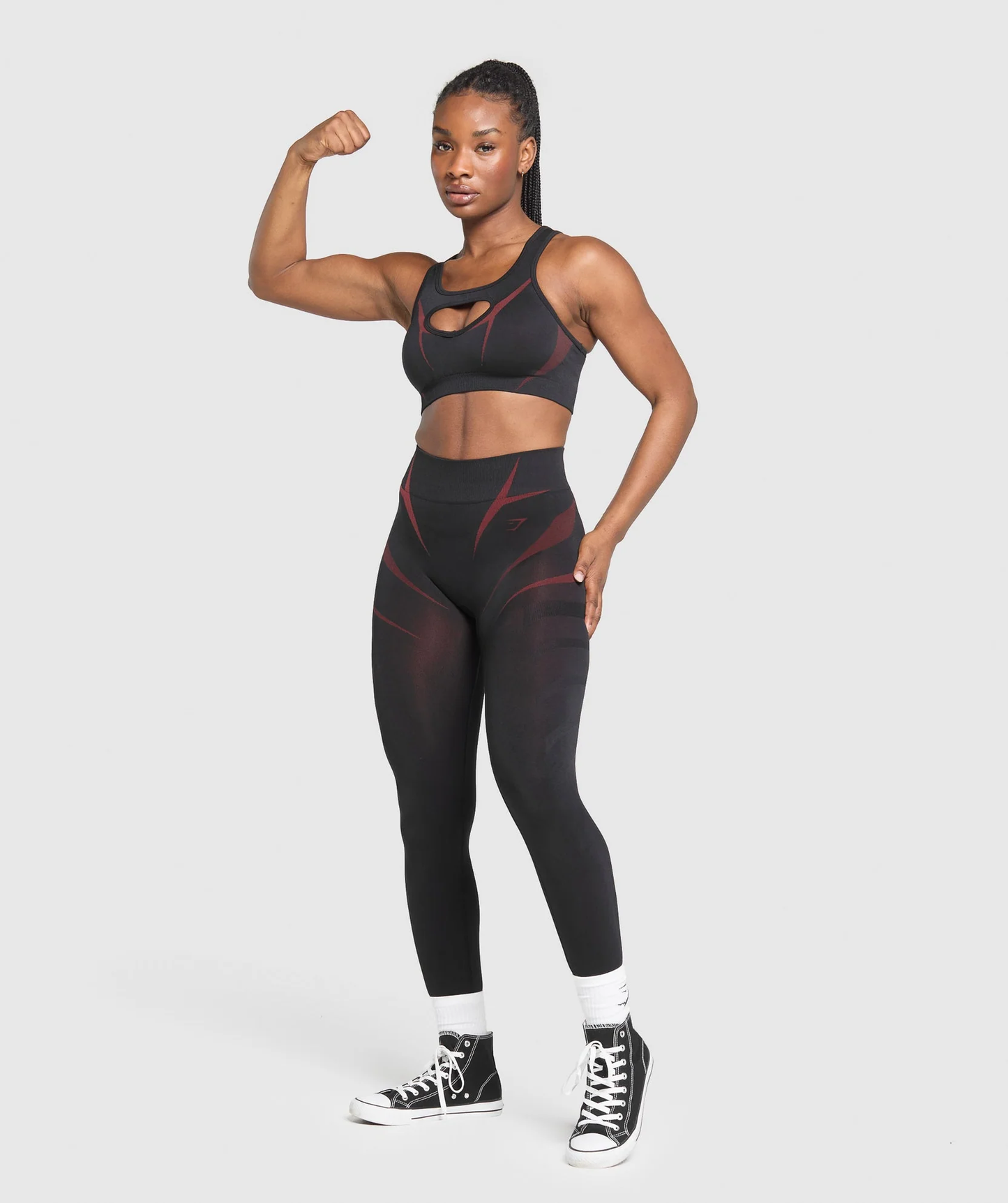 Apex Lift Seamless Leggings - Black/Carmine Red