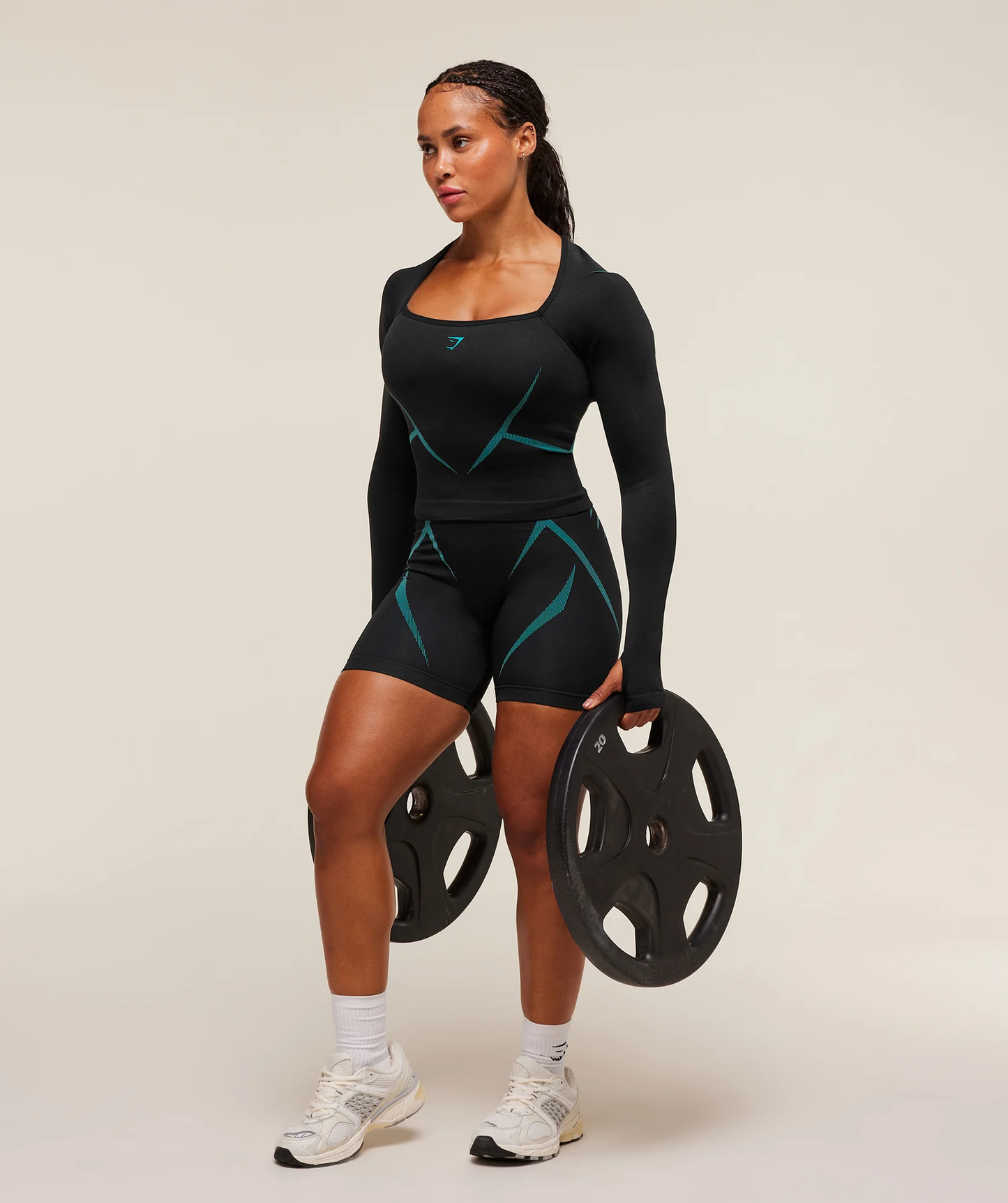 Apex Lift Seamless shorts - Black/Brand Blue