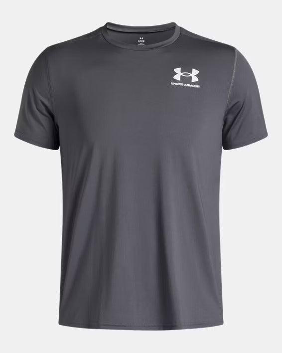 HeatGear® Fitted Men's Short Sleeve - Castlerock / White
