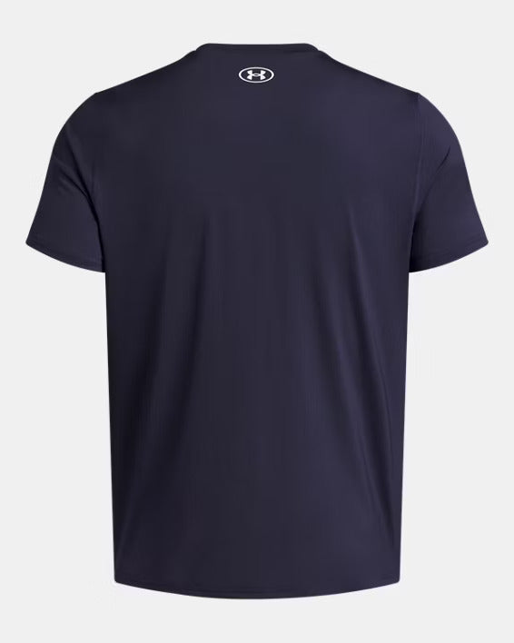 HeatGear® Fitted Men's Short Sleeve - Midnight Navy / White