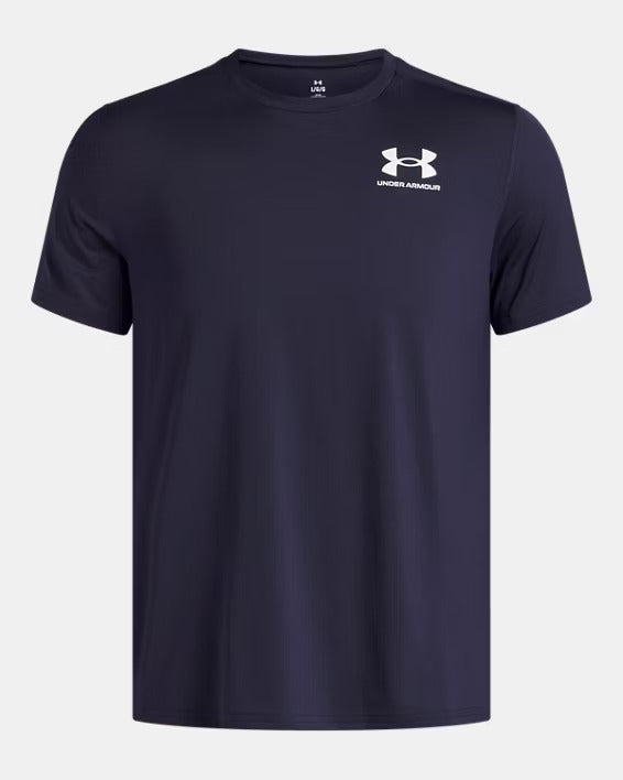 HeatGear® Fitted Men's Short Sleeve - Midnight Navy / White