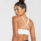 Ruched Strappy Sports Bra - White