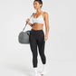 Ruched Strappy Sports Bra - White