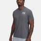 HeatGear® Fitted Men's Short Sleeve - Castlerock / White