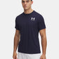 HeatGear® Fitted Men's Short Sleeve - Midnight Navy / White