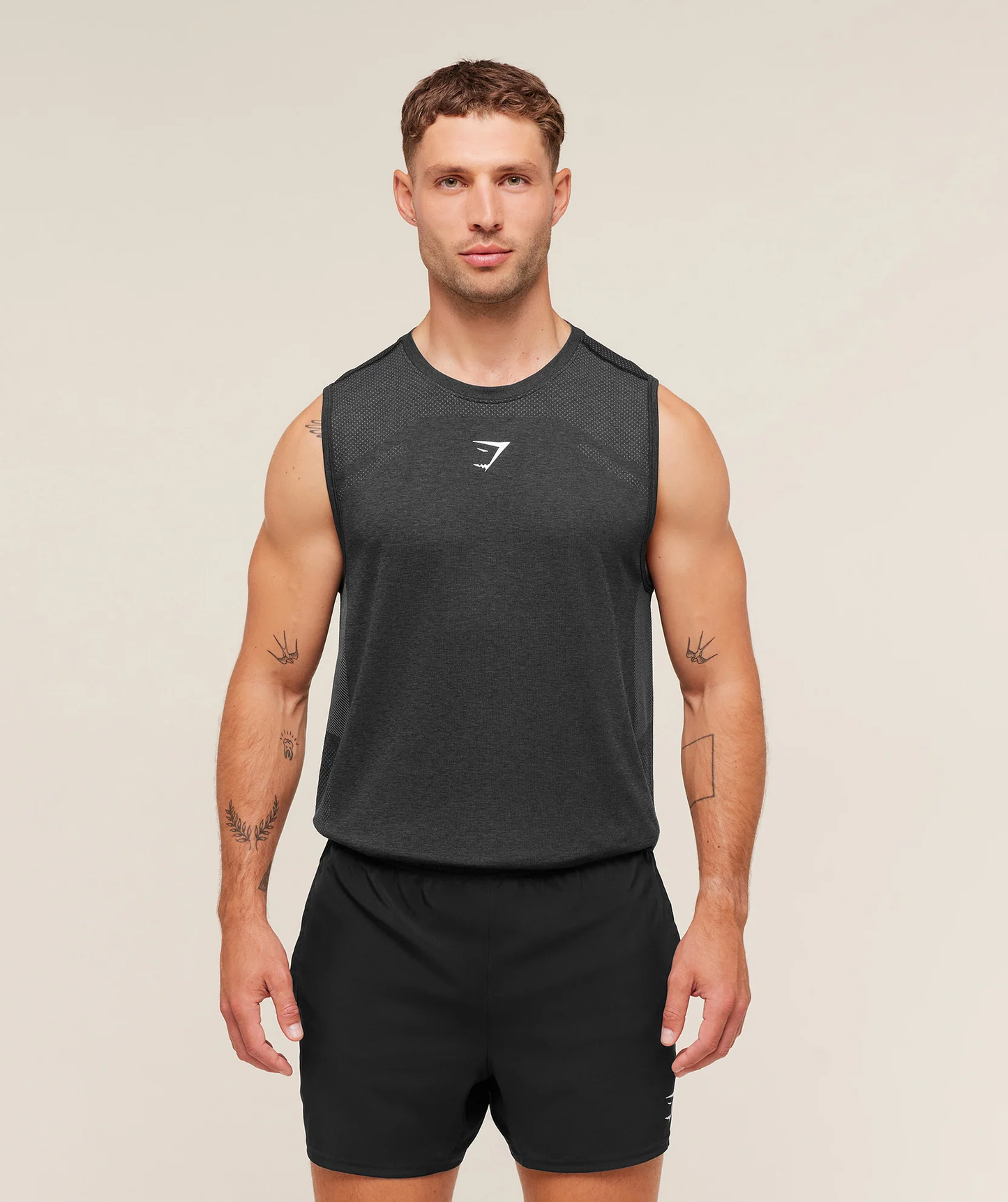 Lightweight Seamless Tank - Black/Silhouette Grey