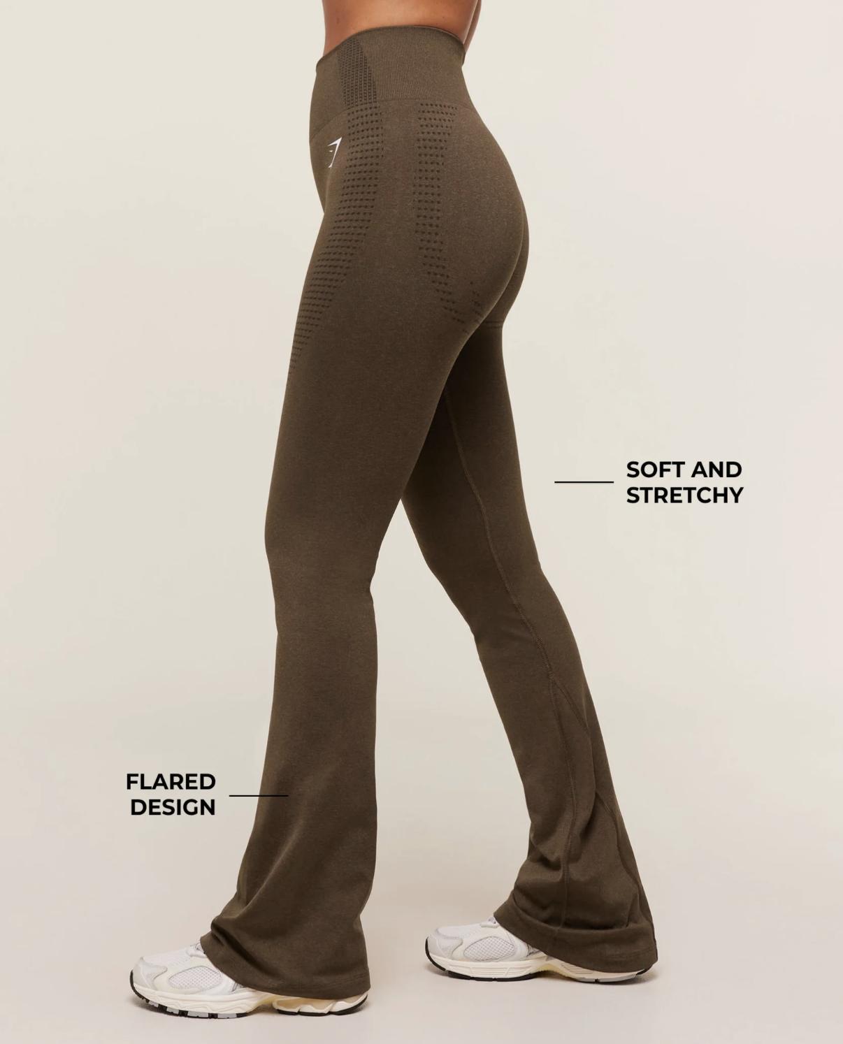 Vital Soft Flared Leggings - Espresso Marl