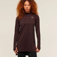 Vital Long Line Top - Rich Maroon/Marl