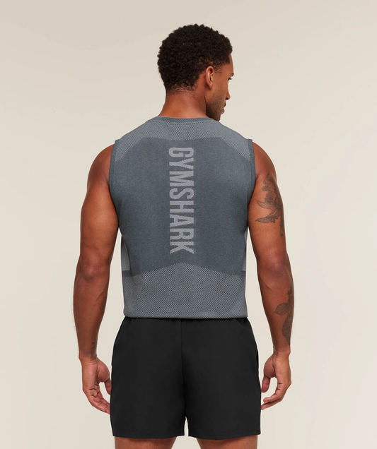 Lightweight Seamless Tank - Iron Blue/Dark Grey