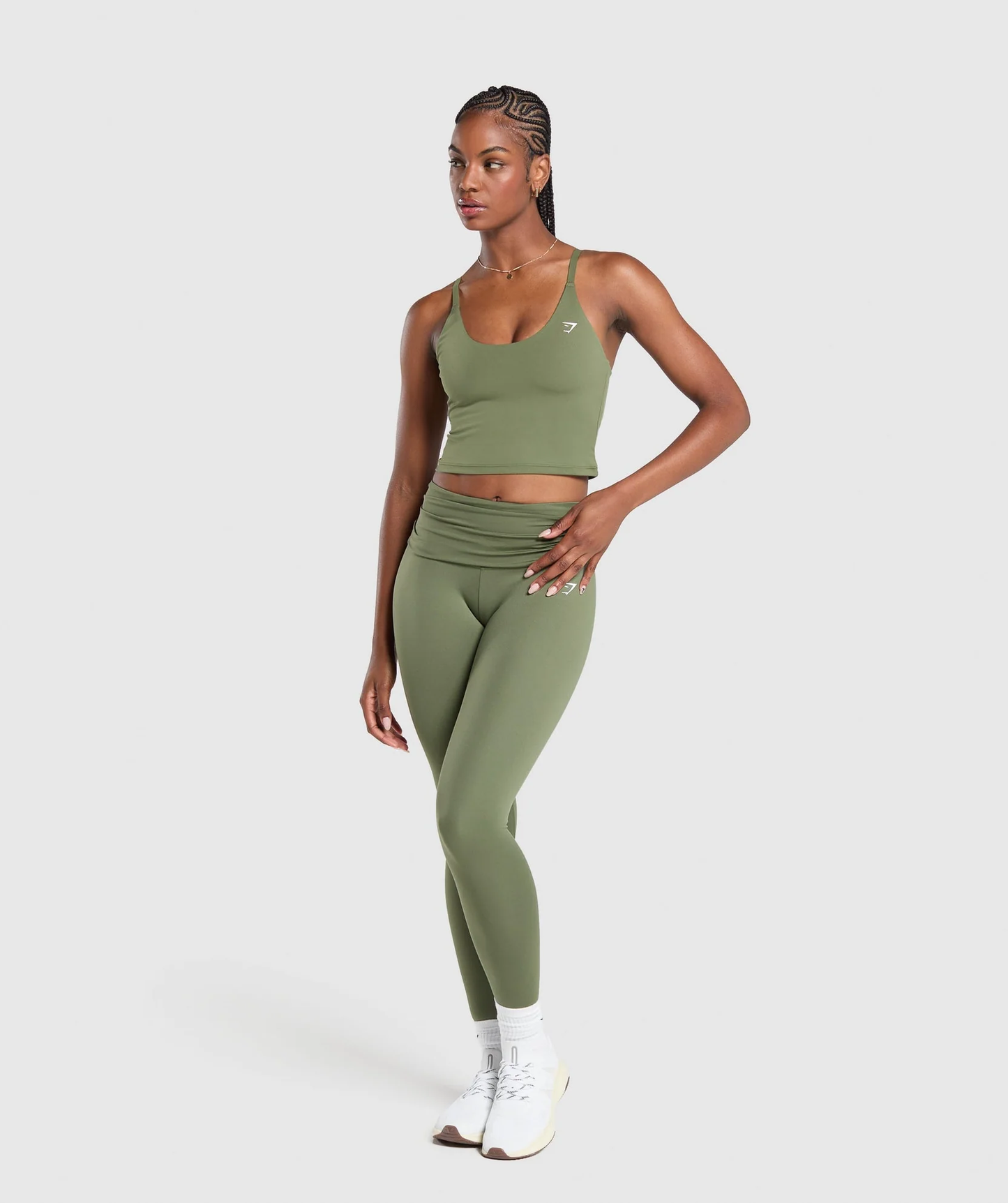 Training Cami Tank With Shelf - Core Olive