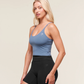 Training Cami Tank With Shelf - Worn Blue