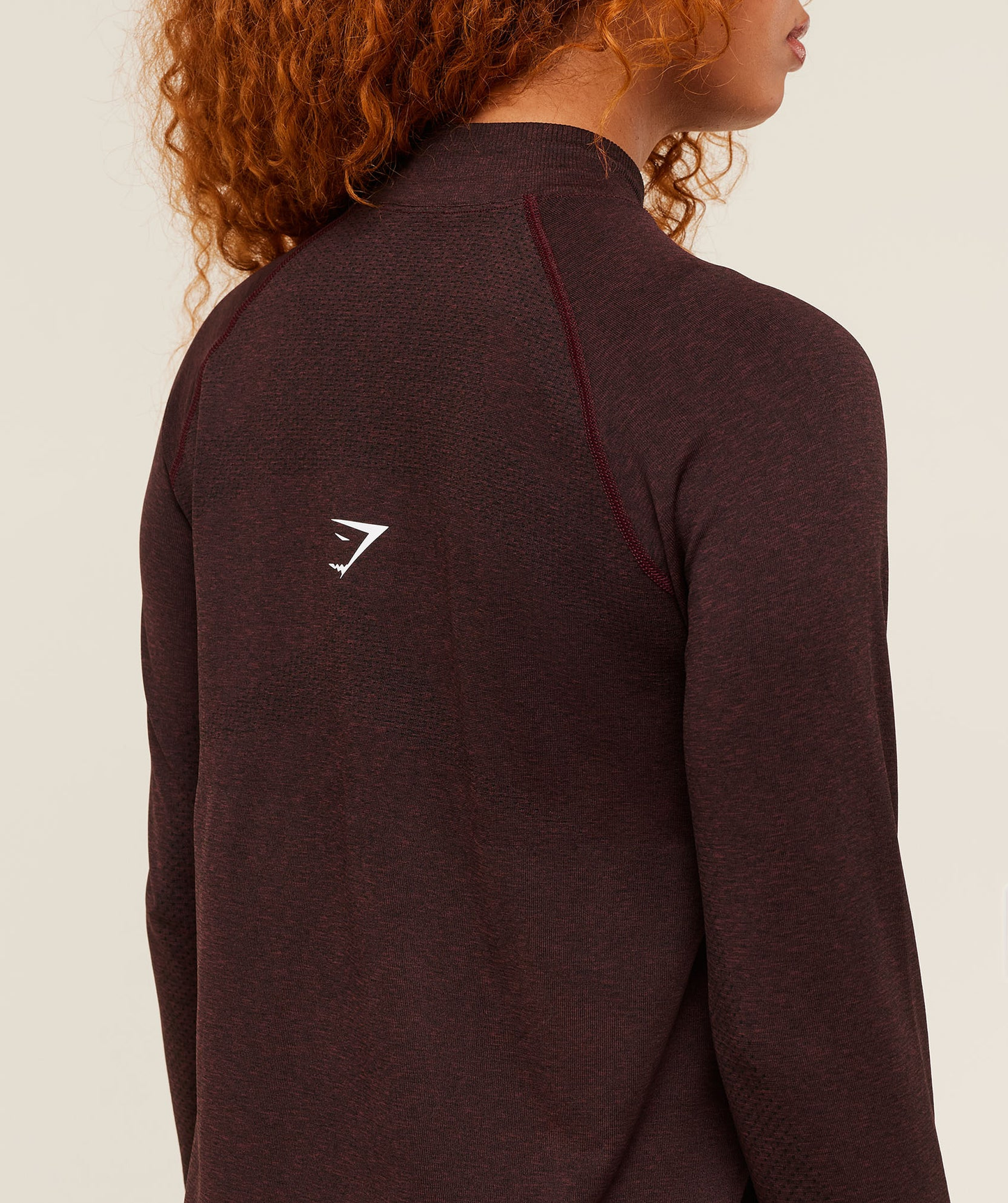 Vital Long Line Top - Rich Maroon/Marl
