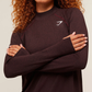 Vital Long Line Top - Rich Maroon/Marl