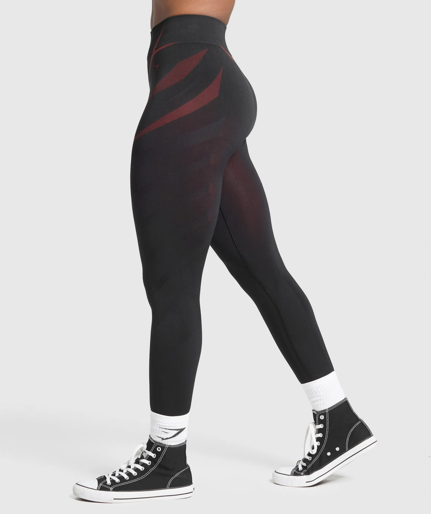 Apex Lift Seamless Leggings - Black/Carmine Red