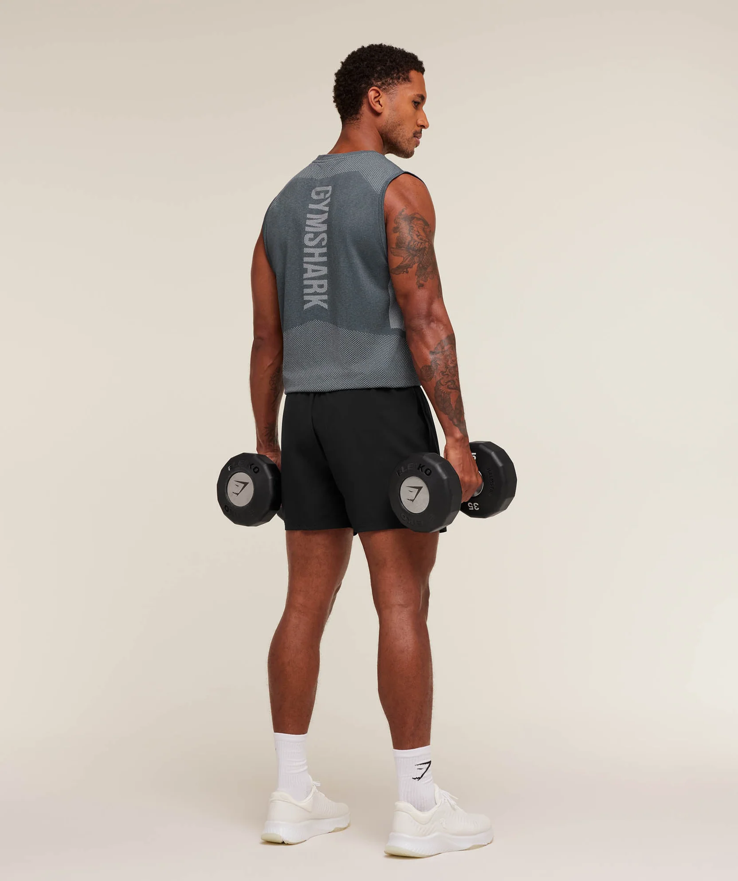 Lightweight Seamless Tank - Iron Blue/Dark Grey