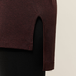 Vital Long Line Top - Rich Maroon/Marl