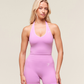 Vital Seamless Halter Neck Tank - Sour Pink / Marl