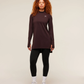 Vital Long Line Top - Rich Maroon/Marl