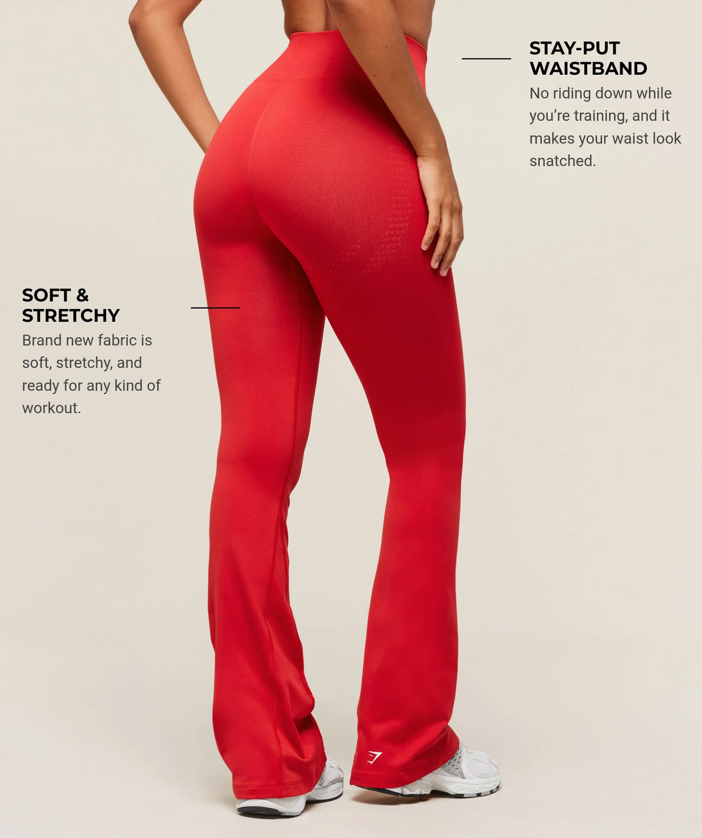 Vital Soft Flared Leggings - Velocity red