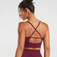 Sweat Seamless Longline Sports Bra -  Purple/ Plum Pink