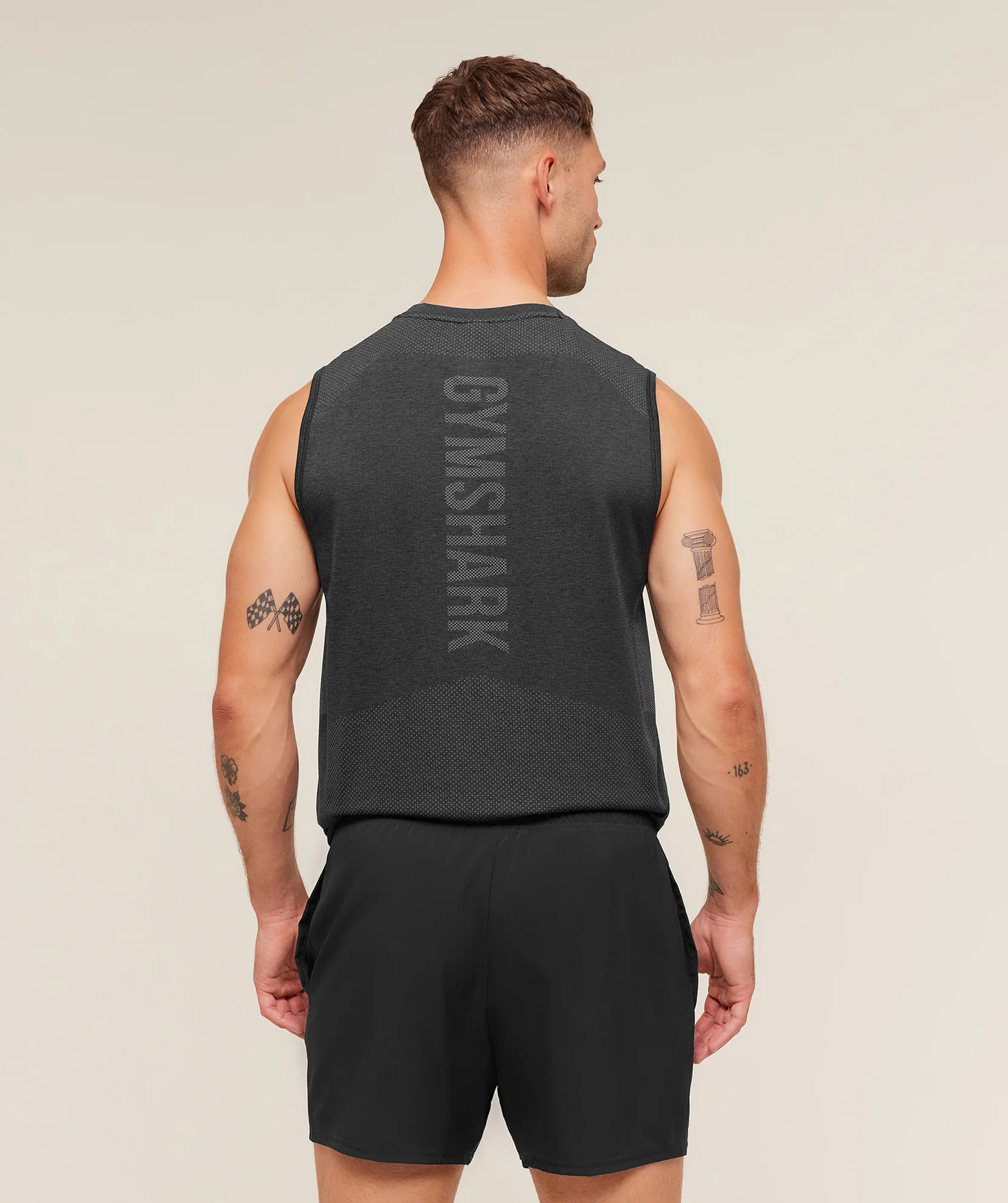 Lightweight Seamless Tank - Black/Silhouette Grey