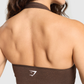 Vital Seamless Halter Neck Tank - Espresso / Marl