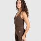 Vital Seamless Halter Neck Tank - Espresso / Marl