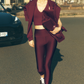 7/8 High-Airlift Legging - Burgundy