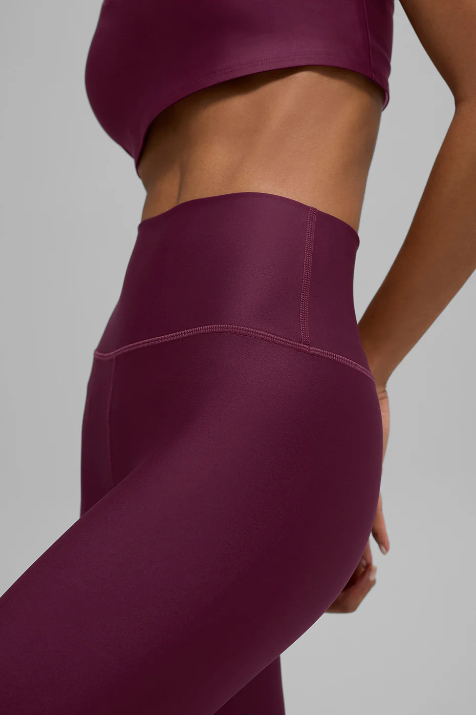 7/8 High-Airlift Legging - Burgundy