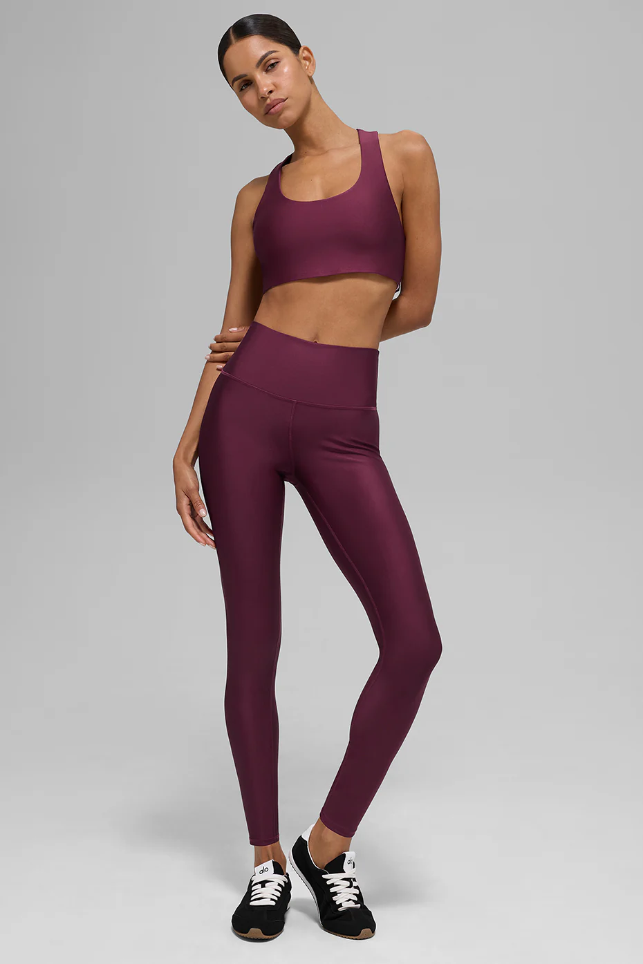 7/8 High-Airlift Legging - Burgundy