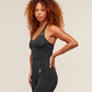 Vital Seamless Halter Neck Tank - Strong grey / Marl