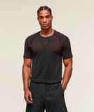 Apex Seamless T-Shirt - Black & Carnine Red