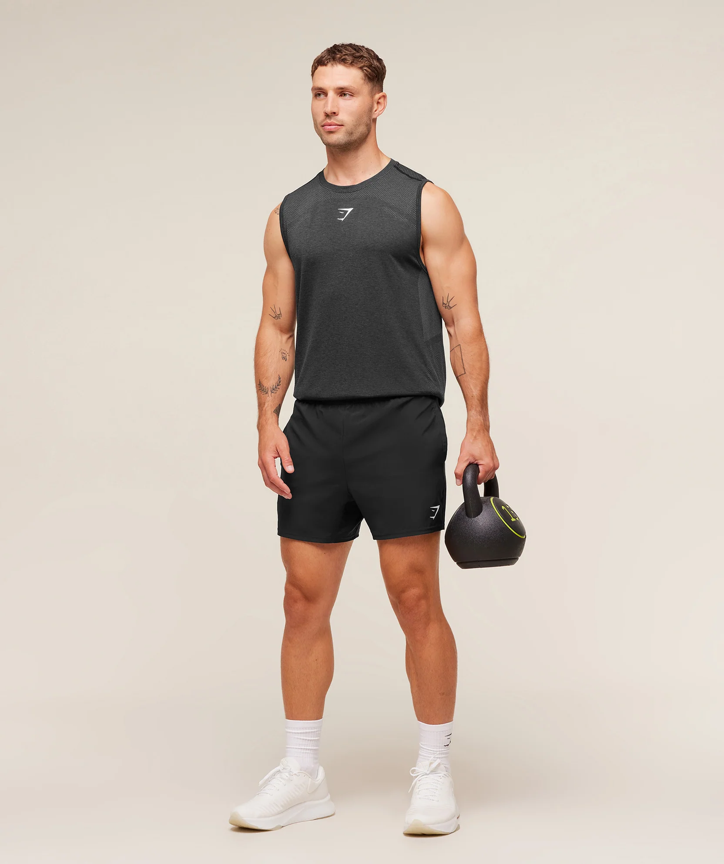 Lightweight Seamless Tank - Black/Silhouette Grey