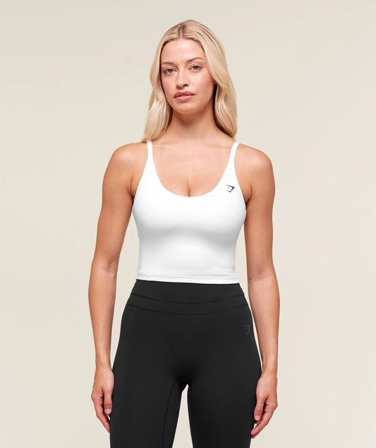 Training Cami Tank With Shelf - White