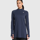 Vital Long Line Top - Heavy Blue Marl