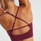 Sweat Seamless Longline Sports Bra -  Purple/ Plum Pink
