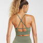 Sweat Seamless Longline Sports Bra - Light Support / Beige