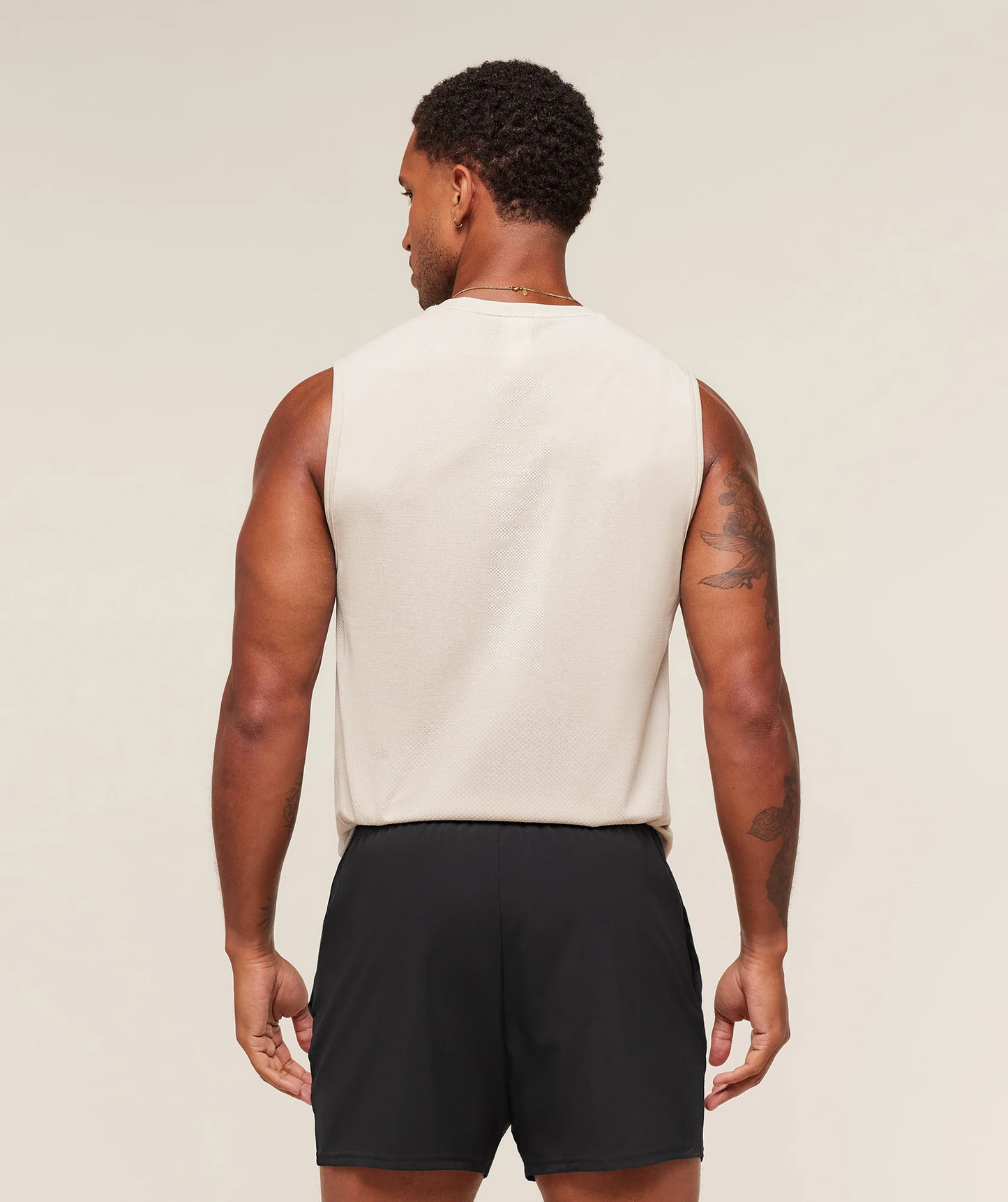 Lightweight Seamless Tank - Pebble Grey/White