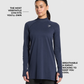 Vital Long Line Top - Heavy Blue Marl