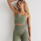 Sweat Seamless Longline Sports Bra - Light Support / Beige