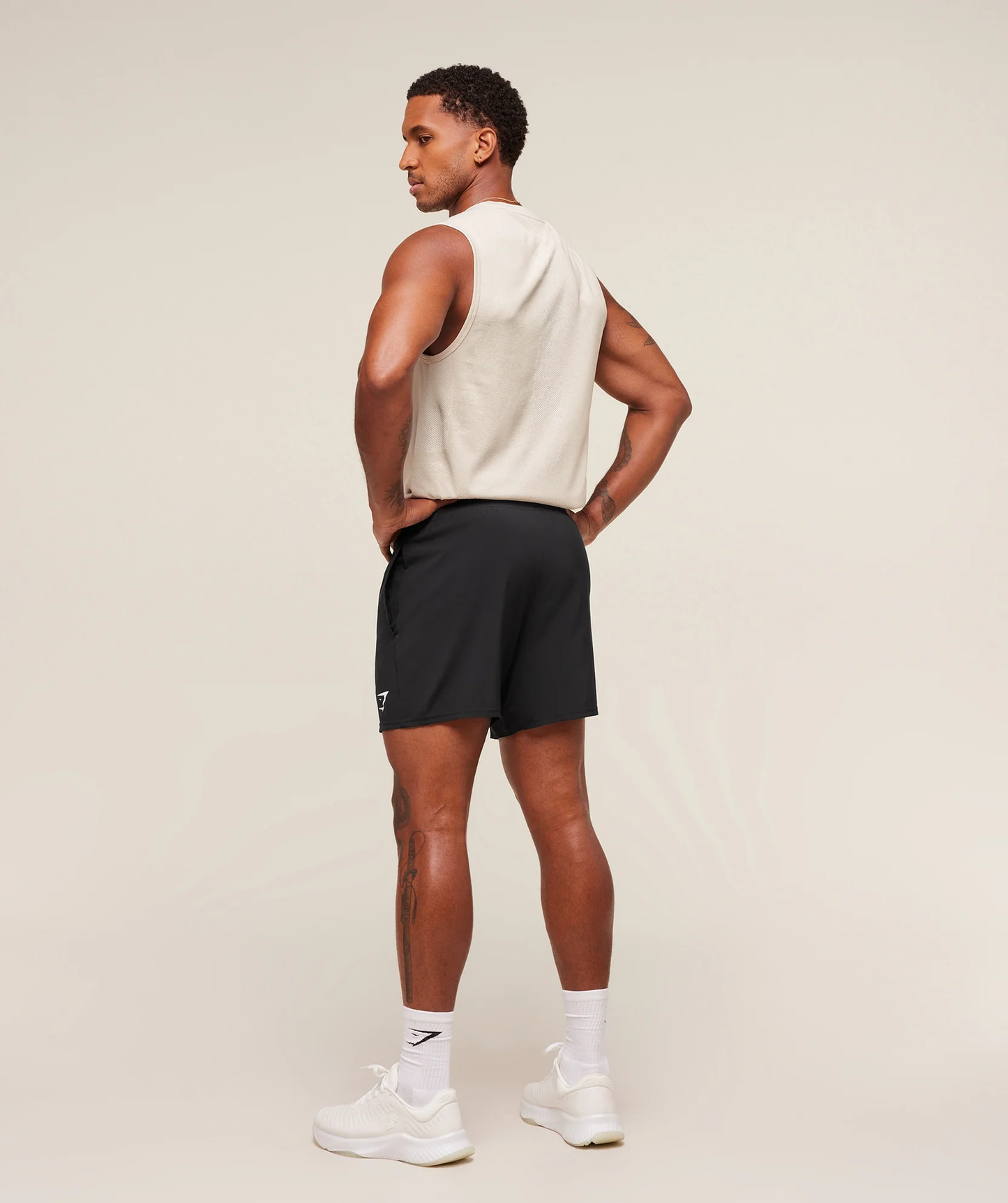 Lightweight Seamless Tank - Pebble Grey/White